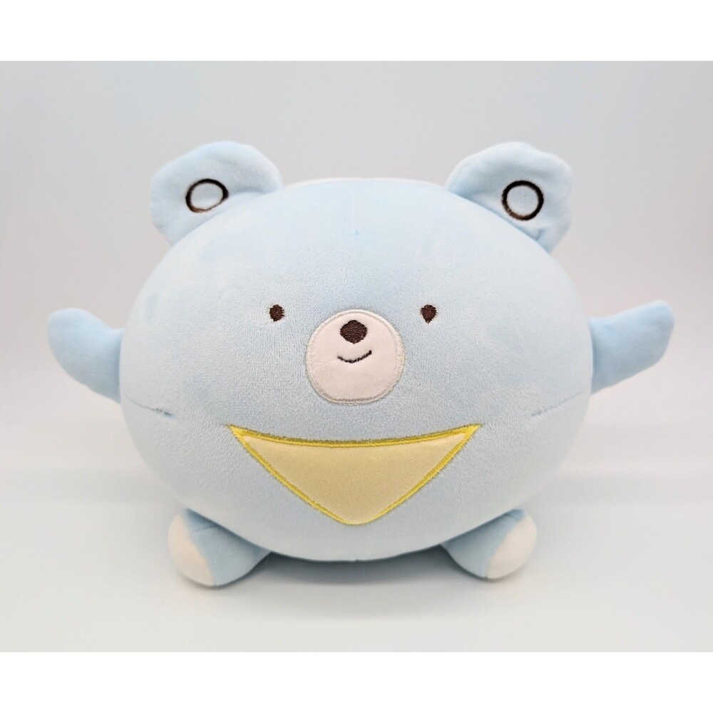 Daiso Plush Blue Bear Stuffed Animal Soft Squishy Toy 11.8"